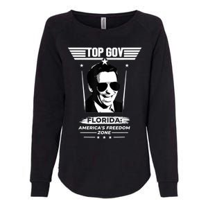 Top Gov Ron DeSantis Florida America's Freedom Zone Top Gov Womens California Wash Sweatshirt