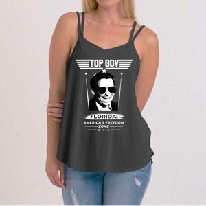 Top Gov Ron DeSantis Florida America's Freedom Zone Top Gov Women's Strappy Tank