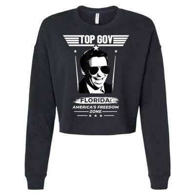 Top Gov Ron DeSantis Florida America's Freedom Zone Top Gov Cropped Pullover Crew
