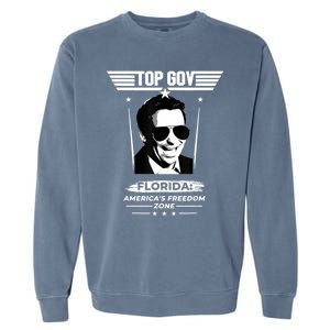 Top Gov Ron DeSantis Florida America's Freedom Zone Top Gov Garment-Dyed Sweatshirt