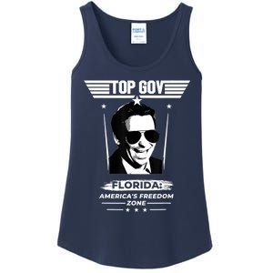 Top Gov Ron DeSantis Florida America's Freedom Zone Top Gov Ladies Essential Tank