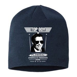 Top Gov Ron DeSantis Florida America's Freedom Zone Top Gov Sustainable Beanie