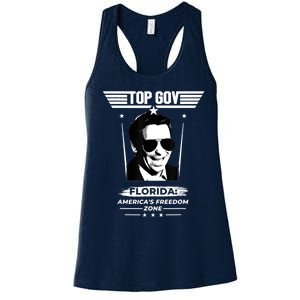 Top Gov Ron DeSantis Florida America's Freedom Zone Top Gov Women's Racerback Tank