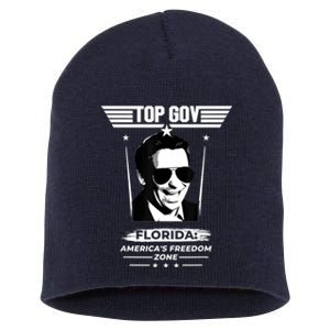 Top Gov Ron DeSantis Florida America's Freedom Zone Top Gov Short Acrylic Beanie