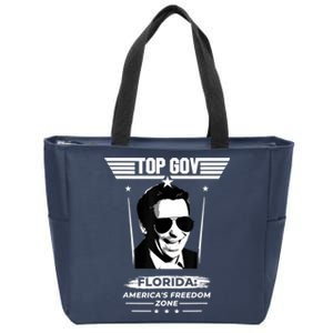 Top Gov Ron DeSantis Florida America's Freedom Zone Top Gov Zip Tote Bag