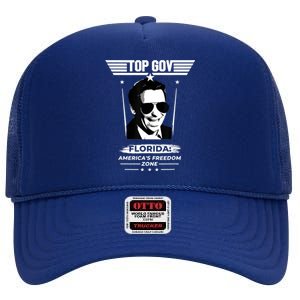 Top Gov Ron DeSantis Florida America's Freedom Zone Top Gov High Crown Mesh Back Trucker Hat