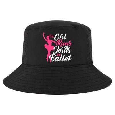 This Girl Runs On Jesus And Ballet Barre Ballerina Chassã© Cool Comfort Performance Bucket Hat