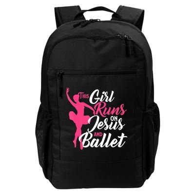 This Girl Runs On Jesus And Ballet Barre Ballerina Chassã© Backpack