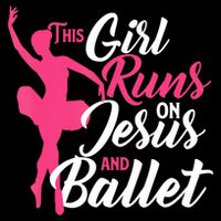 This Girl Runs On Jesus And Ballet Barre Ballerina Chassã© 16 in Basic Backpack
