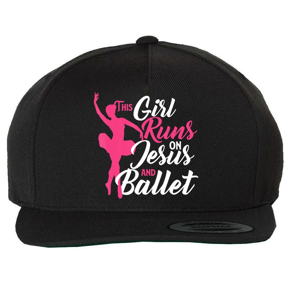This Girl Runs On Jesus And Ballet Barre Ballerina Chassã© Wool Snapback Cap