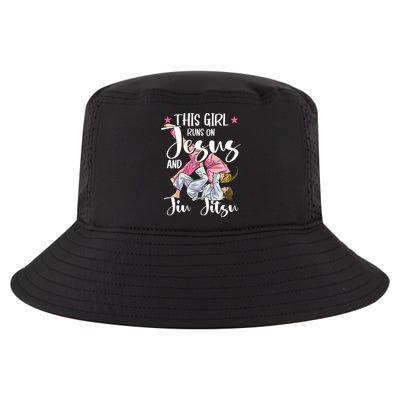 This Girl Runs On Jesus And Jiu Jitsu Cool Comfort Performance Bucket Hat