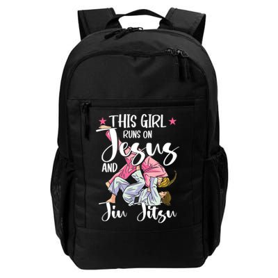 This Girl Runs On Jesus And Jiu Jitsu Backpack