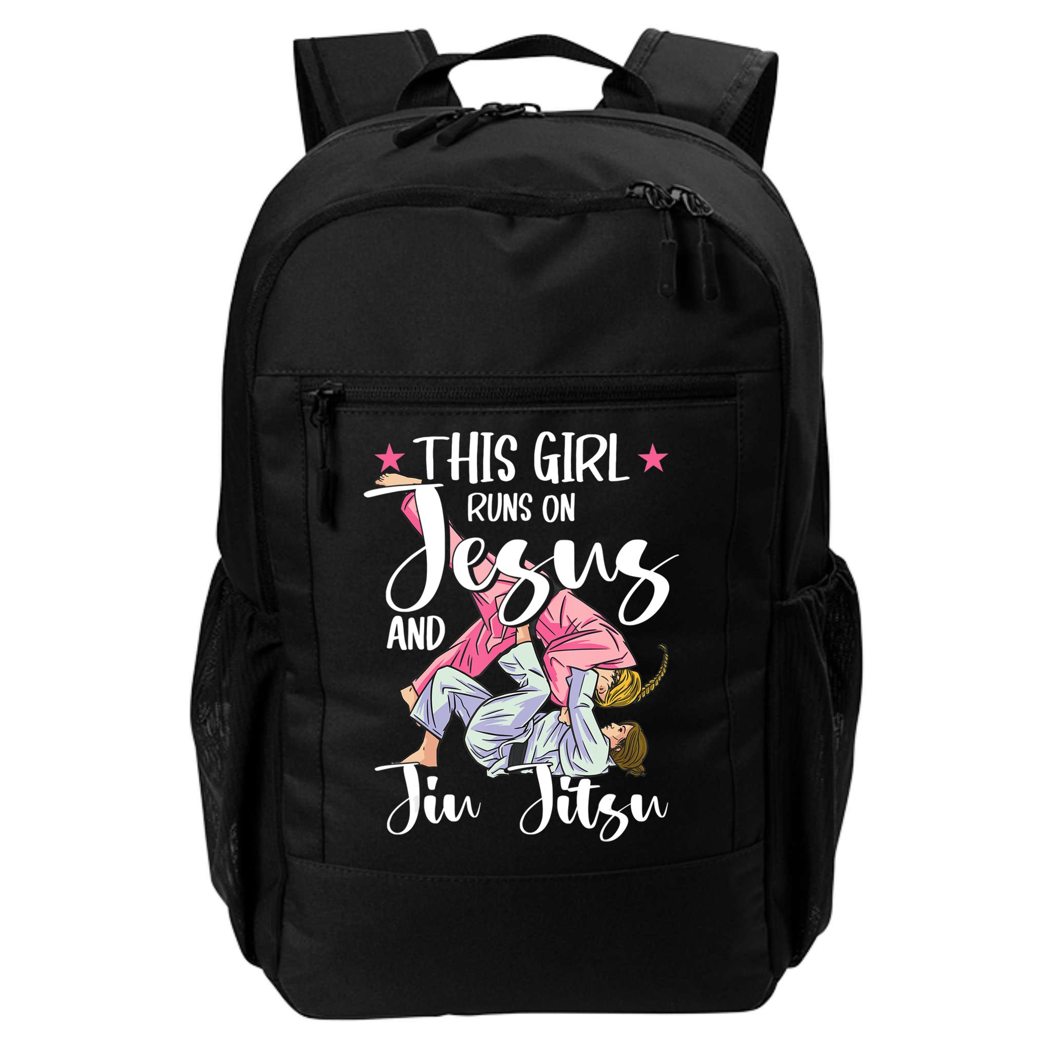 This Girl Runs On Jesus And Jiu Jitsu Backpack
