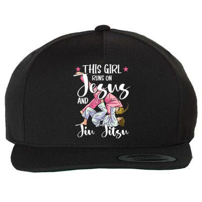 This Girl Runs On Jesus And Jiu Jitsu Wool Snapback Cap