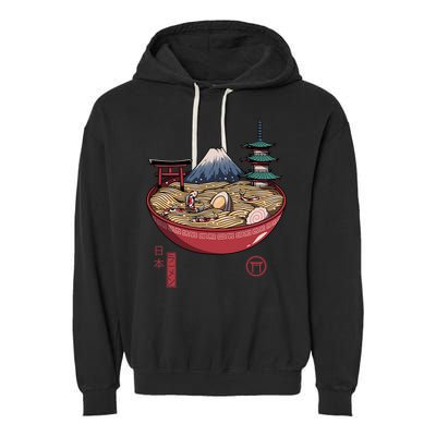 The Great Ramen Wave Garment-Dyed Fleece Hoodie