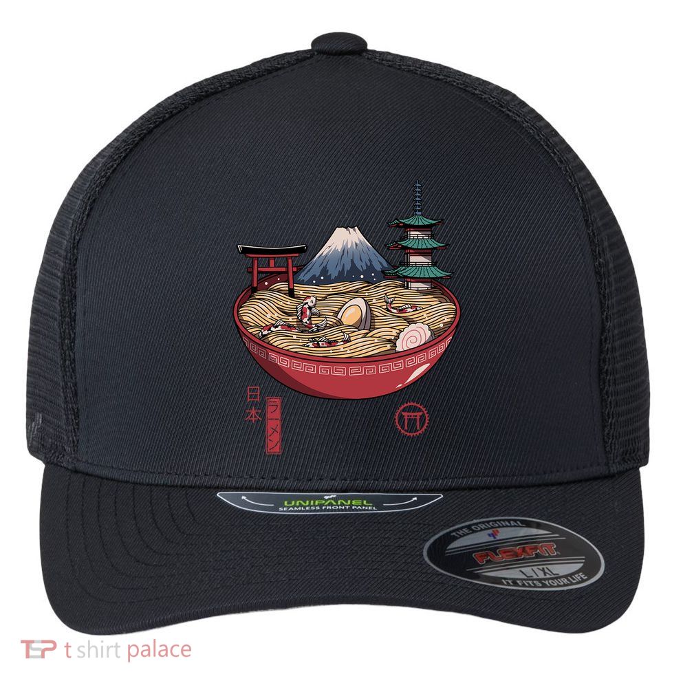 The Great Ramen Wave Flexfit Unipanel Trucker Cap