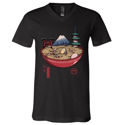 The Great Ramen Wave V-Neck T-Shirt