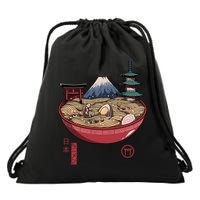 The Great Ramen Wave Drawstring Bag