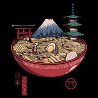 The Great Ramen Wave Drawstring Bag