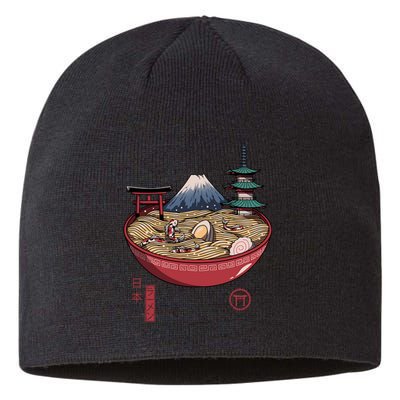 The Great Ramen Wave Sustainable Beanie