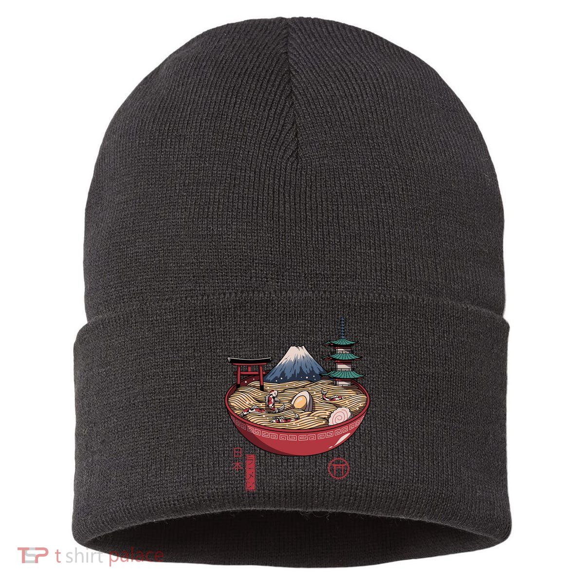 The Great Ramen Wave Sustainable Knit Beanie