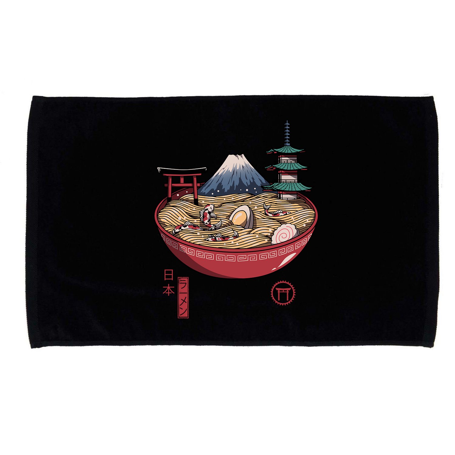 The Great Ramen Wave Microfiber Hand Towel