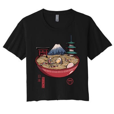 The Great Ramen Wave Women's Crop Top Tee