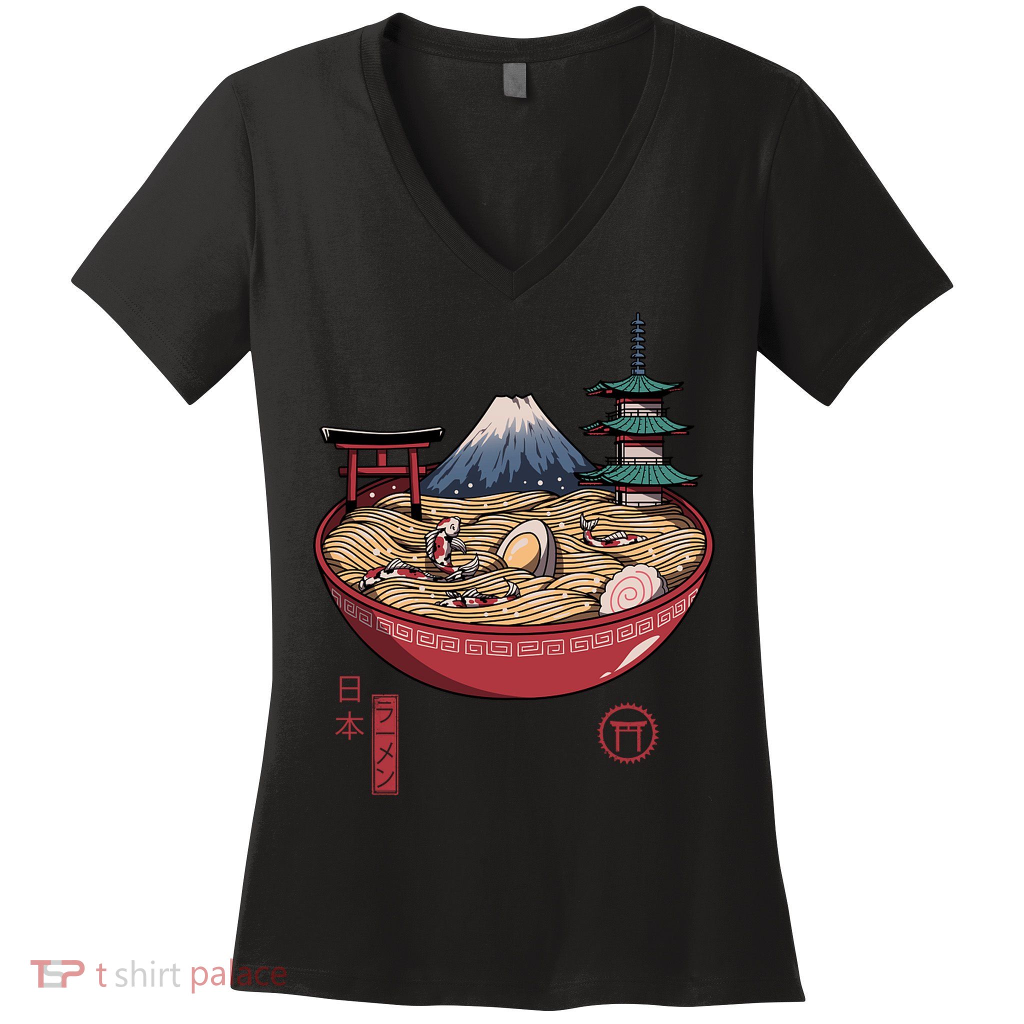 The Great Ramen Wave Women's V-Neck T-Shirt