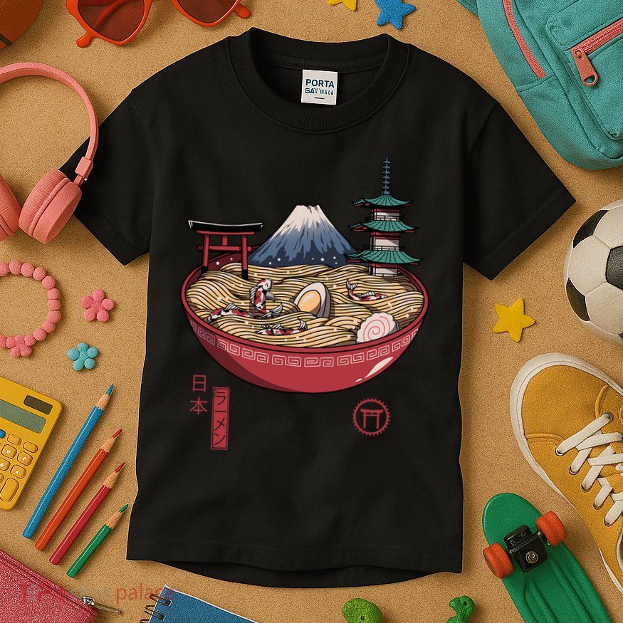 The Great Ramen Wave Kids T-Shirt