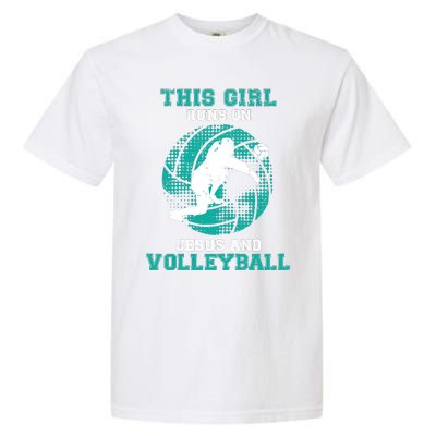 This Girl Runs On Jesus And Volleyball Teen Cute Gifts Garment-Dyed Heavyweight T-Shirt