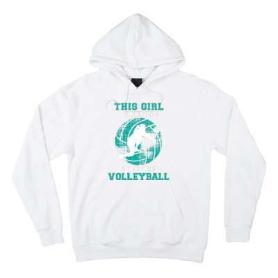 This Girl Runs On Jesus And Volleyball Teen Cute Gifts Hoodie