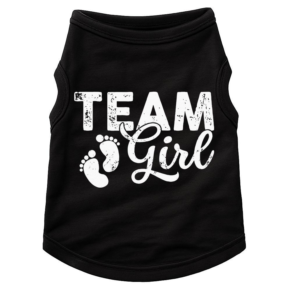 Team Gender Reveal Party Team Pink Baby Announcement Doggie Tank
