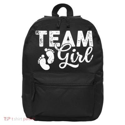 Team Gender Reveal Party Team Pink Baby Announcement 16 in Basic Backpack