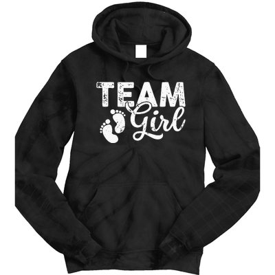 Team Gender Reveal Party Team Pink Baby Announcement Tie Dye Hoodie