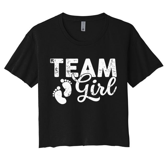 Team Gender Reveal Party Team Pink Baby Announcement Crop Top