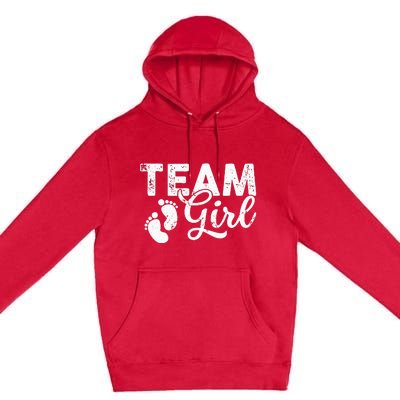 Team Gender Reveal Party Team Pink Baby Announcement Premium Pullover Hoodie