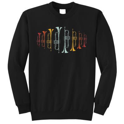 Trumpeter Gift Retro Jazz Music Trumpet Sweatshirt