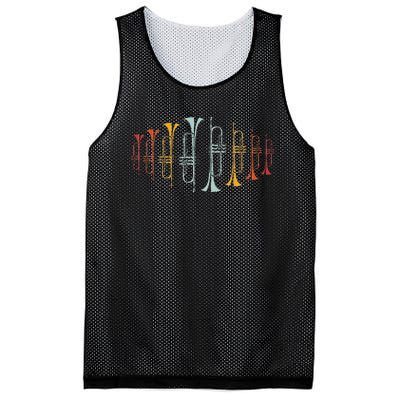 Trumpeter Gift Retro Jazz Music Trumpet Mesh Reversible Basketball Jersey Tank