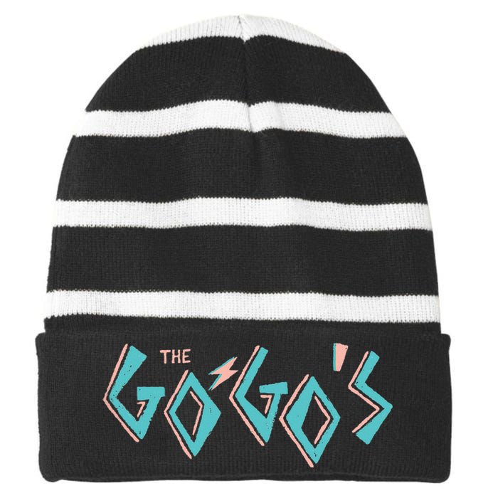 The GogoS Retro Logo Striped Beanie with Solid Band