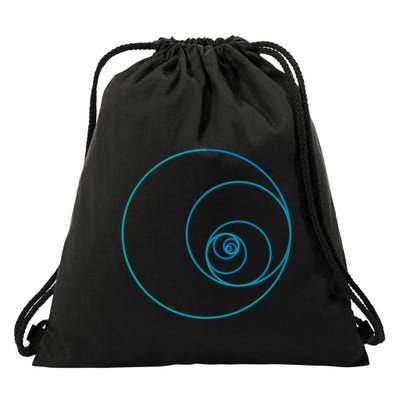 Two Golden Ratio Spirals Drawstring Bag