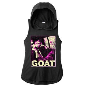 Trump Goat Republican Conservative Gifts Trump 2024 Ladies PosiCharge Tri-Blend Wicking Draft Hoodie Tank