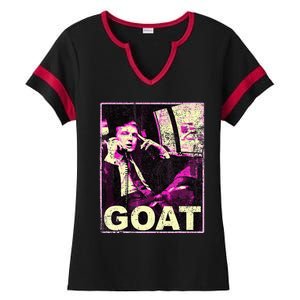 Trump Goat Republican Conservative Gifts Trump 2024 Ladies Halftime Notch Neck Tee