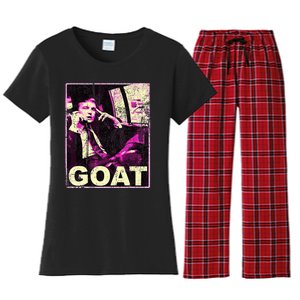 Trump Goat Republican Conservative Gifts Trump 2024 Women's Flannel Pajama Set