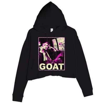 Trump Goat Republican Conservative Gifts Trump 2024 Crop Fleece Hoodie