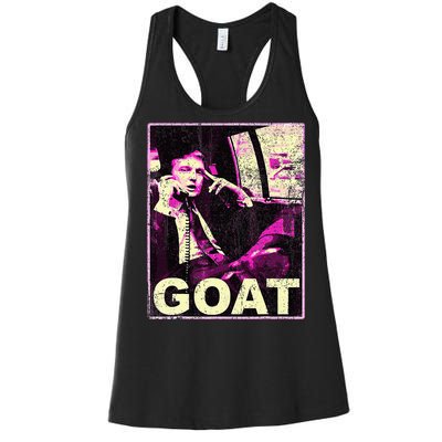 Trump Goat Republican Conservative Gifts Trump 2024 Women's Racerback Tank