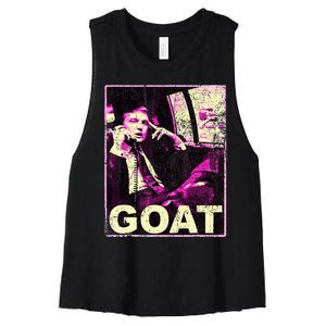 Trump Goat Republican Conservative Gifts Trump 2024 Women's Racerback Cropped Tank