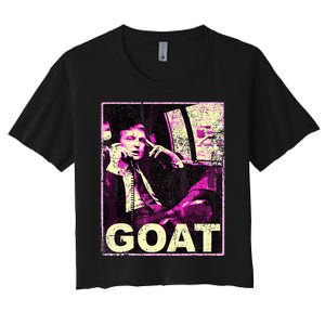 Trump Goat Republican Conservative Gifts Trump 2024 Women's Crop Top Tee