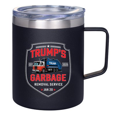 TrumpS Garbage Removal Service Funny Trump President 2025 12oz Stainless Steel Coffee Mug