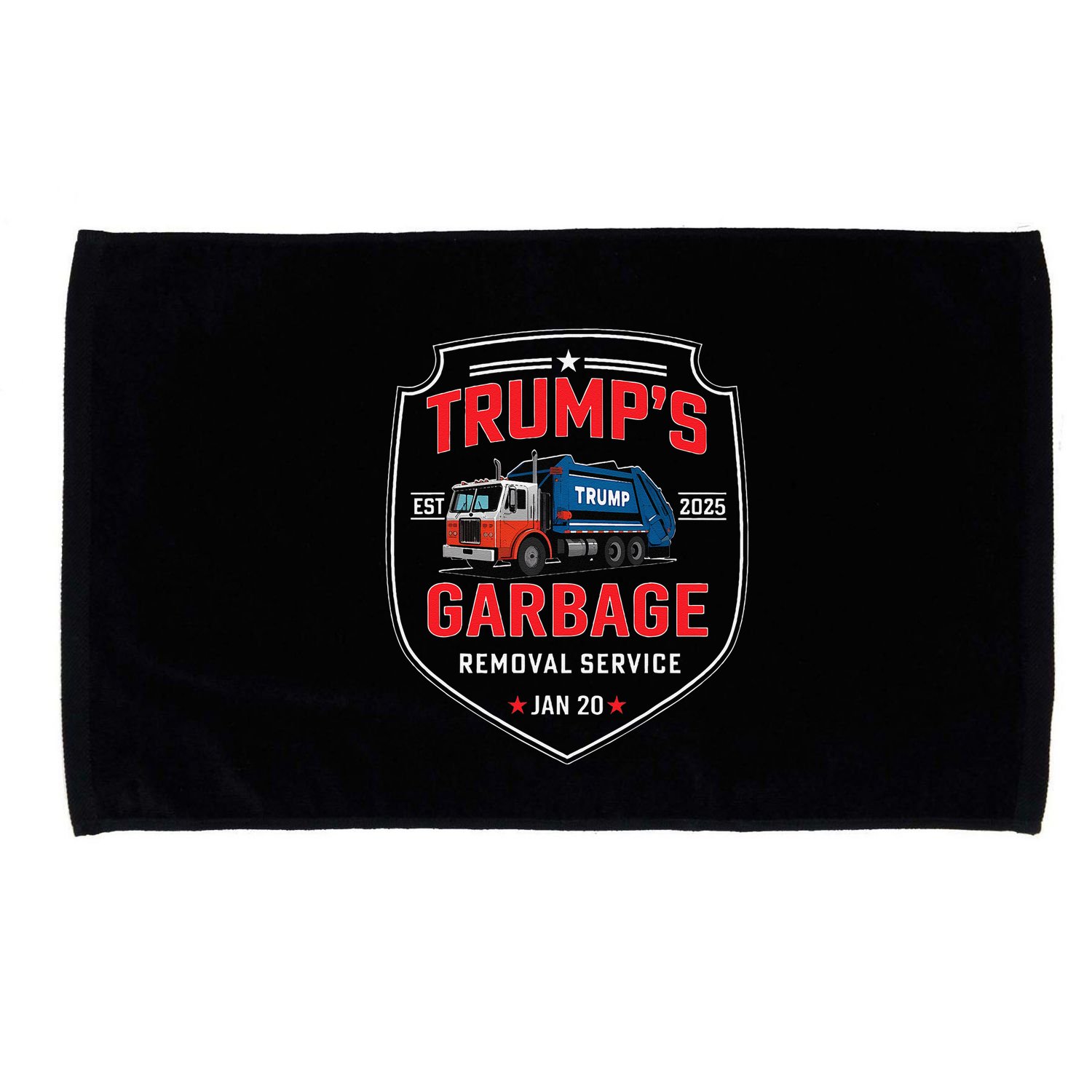 TrumpS Garbage Removal Service Funny Trump President 2025 Microfiber Hand Towel