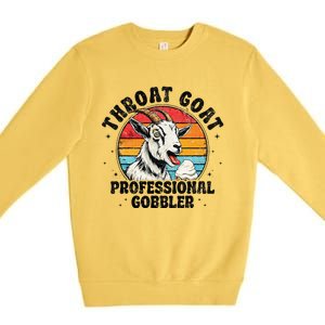 Throat Goat Retro Inappropriate Premium Crewneck Sweatshirt